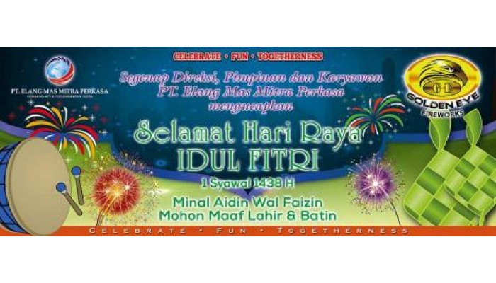 PT Elang Mas Mitra Perkasa Mengucapkan Selamat Hari Raya Idul Fitri 1 Syawal 1438 H